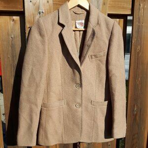 Vintage Camel Wool Blazer Ladies Small